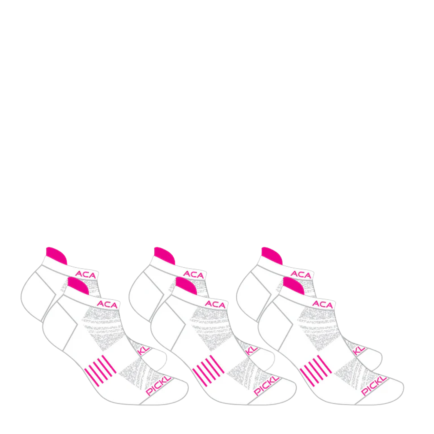 ACACIA socks - White/Pink ankle socks set (3 pack)