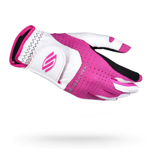 Selkirk Attaktix Premium Leather Palm Coolskin Upper Glove Womens Right - White/Pink