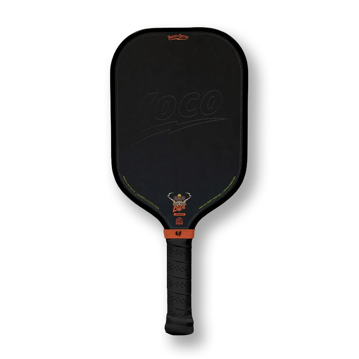 Bread & Butter The Loco 16mm Pickleball Paddle- Elongated - Black