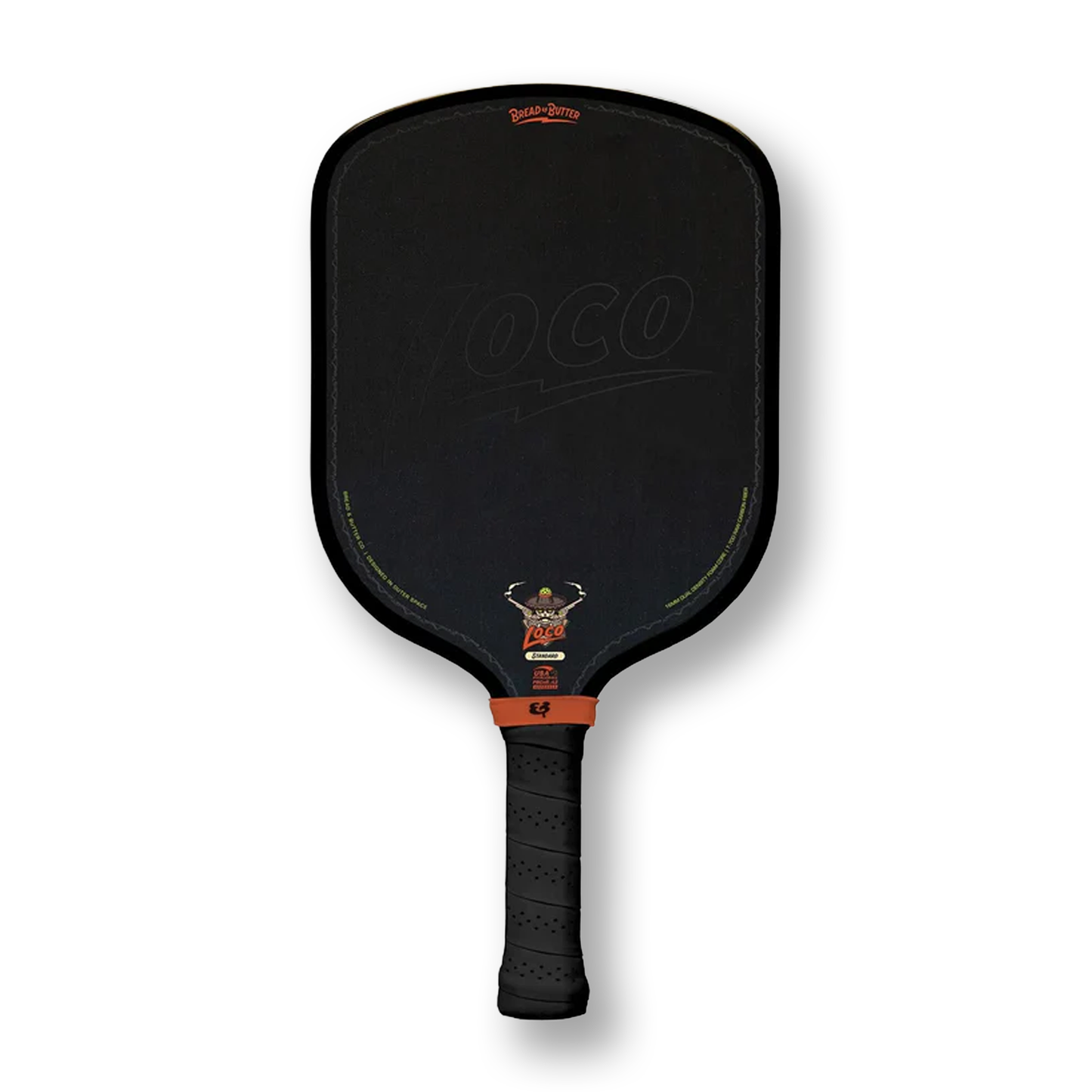 Bread & Butter The Loco 16mm Pickleball Paddle- Standard - Black