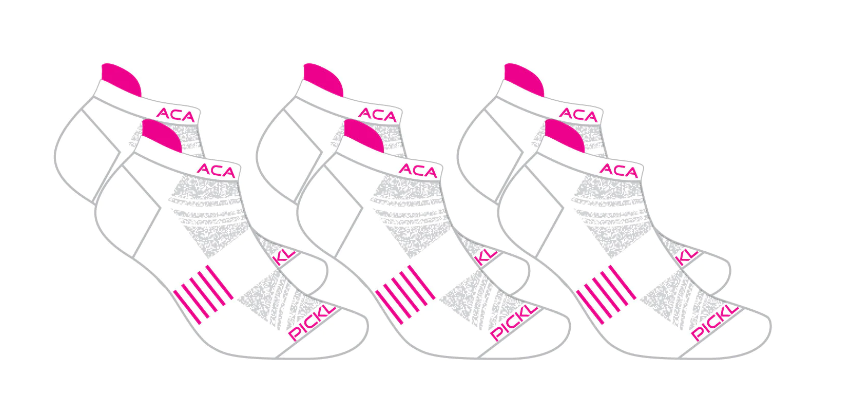 ACACIA Socken – Weiß/Rosa Söckchen-Set (3er-Pack)