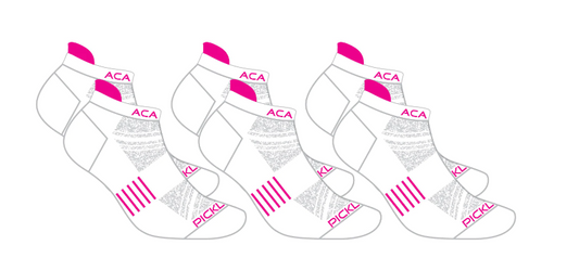ACACIA socks - White/Pink ankle socks set (3 pack)