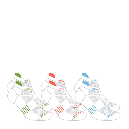 ACACIA socks - Ankle socks set Green/Orange/Blue trim (3 pack)