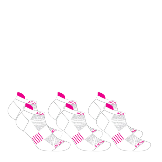 ACACIA socks - White/Pink ankle socks set (3 pack)