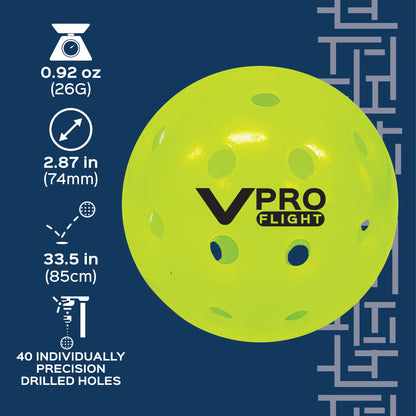 Vulcan VPRO FLIGHT Outdoor Pickleball (3 Pack)