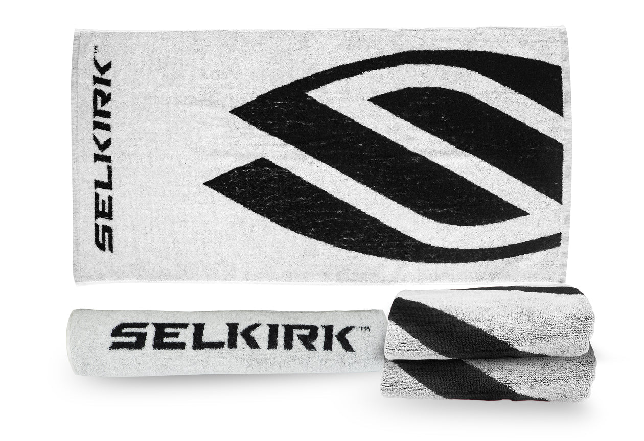 Selkirk Baumwollhandtuch Weiß/Schwarz 